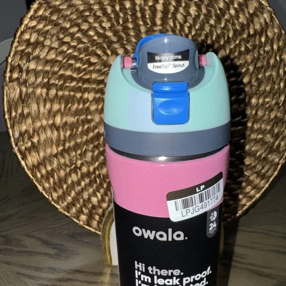 Owala 24oz Freesip Stainless Limited EDT Waterbottle Bubble Gum Burst Color NWT - Picture 8 of 8